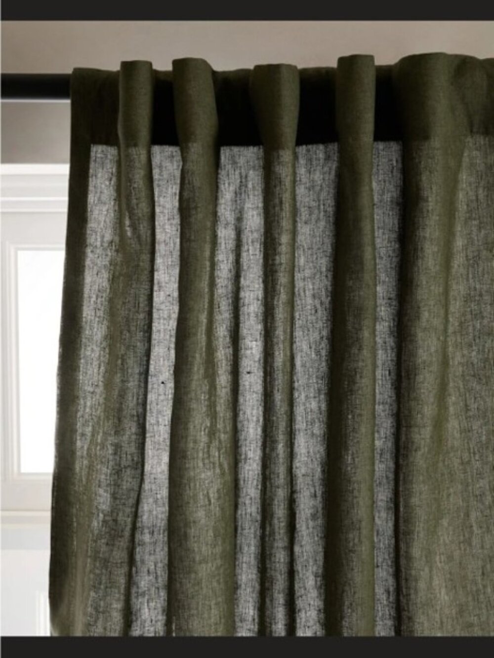 Quince European Linen Curtain Light Filtering Single Panel 48" x 96" NWOT - Picture 2 of 8